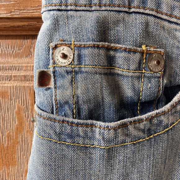 Vtg Z Cavaricci Jeans Womens High Rise Embroidered flower Straight Leg Boho S 14 - Picture 5 of 16